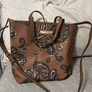 Michael Kors Brown and Black Paisley Tote